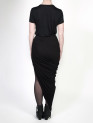 FAIIINT clothing Swathe Skirt black asymmetric draped jersey skirt